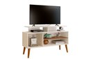 Ver imagem 2 de Rack Lion Sala Estar Tv Estante com Nichos e Prateleiras:off/canela