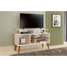 Rack Lion Sala Estar Tv Estante com Nichos e Prateleiras:off/canela - 1