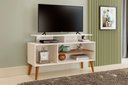 Ver imagem 1 de Rack Lion Sala Estar Tv Estante com Nichos e Prateleiras:off/canela