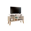 Ver imagem 3 de Rack Lion Sala Estar Tv Estante com Nichos e Prateleiras:off/canela