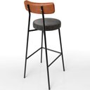 Ver imagem 7 de Kit 06 Banquetas Alta Cozinha Sala Jantar Aço Milão L02 Couríssimo Camel Linho Chumbo - Lyam Decor