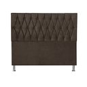 Ver imagem 2 de Cabeceira Casal 1,60m Paris Suede Marrom Dal Poz Estofados