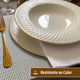 6 Jogo Americano Mesa Posta Luxo Impermeável Pvc Liz Ar - 3