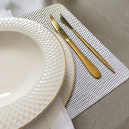 6 Jogo Americano Mesa Posta Luxo Impermeável Pvc Liz Ar - 2