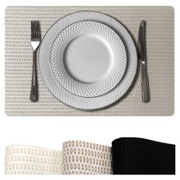 6 Jogo Americano Mesa Posta Luxo Impermeável Pvc Liz Ar - 8