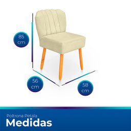 Cadeira Pétala para Sala de Jantar Confortável e Reforçada Suede - 6