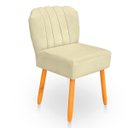 Ver imagem 4 de Cadeira Pétala para Sala de Jantar Confortável e Reforçada Suede