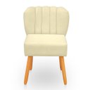 Ver imagem 1 de Cadeira Pétala para Sala de Jantar Confortável e Reforçada Suede