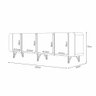 Balcão Buffet Saluti 4 Portas Off White/cinamomo - Hb Móveis - 7