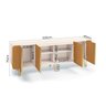 Balcão Buffet Saluti 4 Portas Off White/cinamomo - Hb Móveis - 8