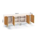 Ver mais imagens de Balcão Buffet Saluti 4 Portas Off White/cinamomo - Hb Móveis