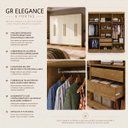 Ver imagem 2 de Guarda Roupa Casal Roupeiro 6 Portas 2 Gav Quarto Nature Champanhe