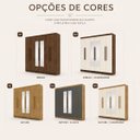 Ver imagem 4 de Guarda Roupa Casal Roupeiro 6 Portas 2 Gav Quarto Nature Champanhe