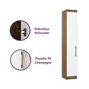 Ver imagem 4 de Guarda Roupa Dormitório Modulado Paris Módulo 1 Porta - Luciane 323:Avelã e Rosa