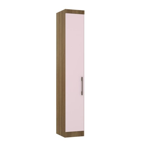 Guarda Roupa Dormitório Modulado Paris Módulo 1 Porta - Luciane 323:Avelã e Rosa