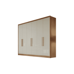 Guarda Roupa Casal 6 Portas 8 Gavetas - New Vértice-cumaru/fendi - Móveis Novo Horizonte - 2 Guarda Roupa Casal 6 Portas 8 Gavetas - New Vértice-cumaru/fendi - Móveis Novo Horizonte - 2
