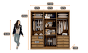 Ver imagem 4 de Guarda Roupa Casal 6 Portas 8 Gavetas - New Vértice-cumaru/fendi - Móveis Novo Horizonte