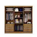Ver imagem 3 de Guarda Roupa Casal 6 Portas 8 Gavetas - New Vértice-cumaru/fendi - Móveis Novo Horizonte