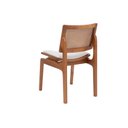 Ver imagem 2 de Cadeira Jantar Palhinha Assento Estofado Megan Conforto Cor Nozes:veludo Cinza Claro