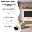 Ver imagem 2 de Conjunto Home Concept Tv 70" + Poltrona Orgânica Eloah Giratória Bouclé Italiano Bege