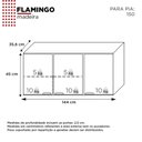 Ver imagem 3 de Armário Aéreo Madeira 3 Portas 150cm Flamingo Cozimax Nude/jequitiba
