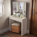 Ver imagem 5 de Penteadeira com Gaveta, Espelho e Iluminação Led 80cm Tw130l Dalla Costa - Off White