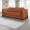 Sofá 3 Lugares 2,00m Linho Bouclé Terracota com Detalhes em Madeira - Jobim Lucadi Home - 7