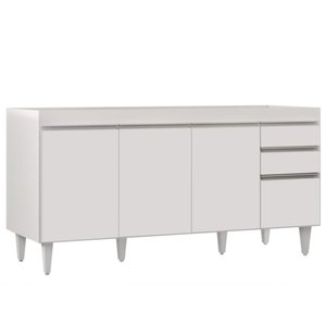 Balcão Gabinete 160cm 4 Portas Arkansas Branco