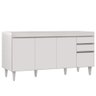 Balcão Gabinete 160cm 4 Portas Arkansas Branco - 1