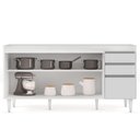 Ver imagem 5 de Balcão Gabinete 160cm sem Tampo 4 Portas 2 Gavetas Arkansas Branco - Lumil Móveis