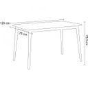 Ver imagem 4 de Mesa De Jantar Retangular Tampo MDF Com Vidro 8mm 120x75cm Marrom Finlândia Rivatti