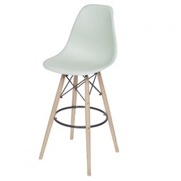 Banqueta Policarbonato Base em Madeira DKR PP OR Design - 1