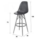 Ver imagem 4 de Banqueta Polipropileno Base Madeira Eiffel OR Design