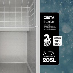 Freezer Expositor Horizontal EOS 230L Dupla Ação Eeh300 110V - 4