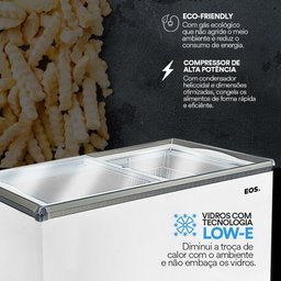 Freezer Expositor Horizontal EOS 230L Dupla Ação Eeh300 110V - 2