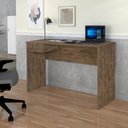 Ver imagem 2 de Escrivaninha Home Office Jaspe Cor:canela Mesa de Estudo ou Trabalho Mizza Decor