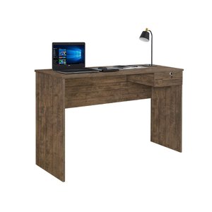 Escrivaninha Home Office Jaspe Cor:canela Mesa de Estudo ou Trabalho Mizza Decor