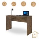 Ver imagem 6 de Escrivaninha Home Office Jaspe Cor:canela Mesa de Estudo ou Trabalho Mizza Decor