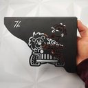Ver imagem 3 de Mão Francesa Decorativa Preta 20cm Menino Safári Aço para Prateleira Zarg