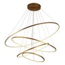 Lustre Pendente Moderno Anéis Led 4 Arcos 80cm Pe Direito Duplo Equipe Led - 5