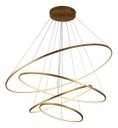 Ver imagem 5 de Lustre Pendente Moderno Anéis Led 4 Arcos 80cm Pe Direito Duplo Equipe Led