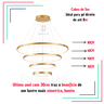 Lustre Pendente Moderno Anéis Led 4 Arcos 80cm Pe Direito Duplo Equipe Led - 2
