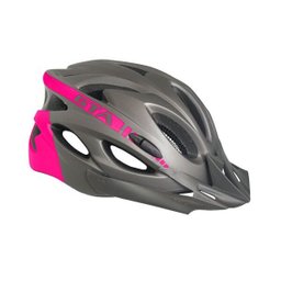 Capacete Bike MTB Com Led e Regulagem NX GTA Cinza Rosa - M - 3