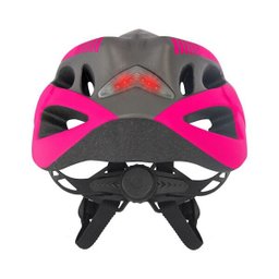 Capacete Bike MTB Com Led e Regulagem NX GTA Cinza Rosa - M - 4