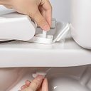 Ver imagem 7 de Assento Sanitário Tampa Oval Almofadado Cinza Escuro + Parafuso de Fixação para Assento Sanitário