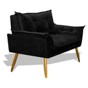 Ver imagem 2 de Namoradeira Opala Decorativa Salão - Preto Divini Decor