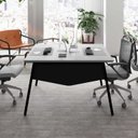 Ver imagem 5 de Plataforma de Trabalho para 2 Pessoas com Caixas de Tomadas 150cm Industrial Executive Cinza Sagrado e Preto