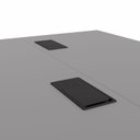 Ver mais imagens de Plataforma de Trabalho para 2 Pessoas com Caixas de Tomadas 150cm Industrial Executive Cinza Sagrado e Preto