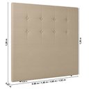 Ver imagem 2 de Cabeceira Cama Box Solteiro Luana 90cm Sintético Bege - Abmaza