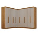 Ver imagem 2 de Guarda-Roupa de Canto Modulado 11 Portas 4 Gavetas Espanha Bege/Cinamomo/Off-White